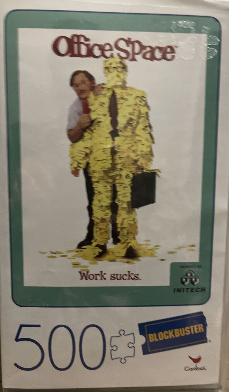Office Space Movie Poster 500 Piece Jigsaw Puzzle 18" x 24" Blockbuster Cardinal